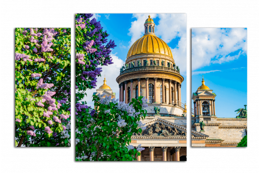 Модульная картина Весна в Петербурге